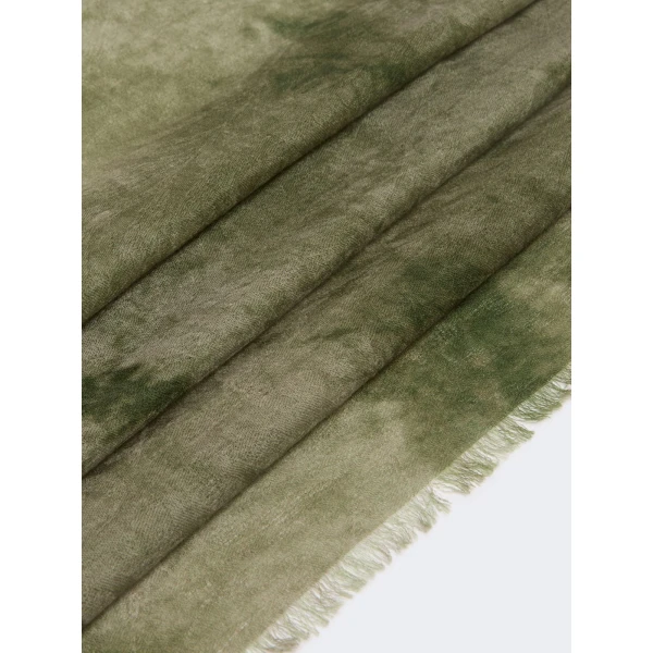 Max Mara Senior Jacquard Wool Stole in Olive Green | Scarves | Luxury Shoes 