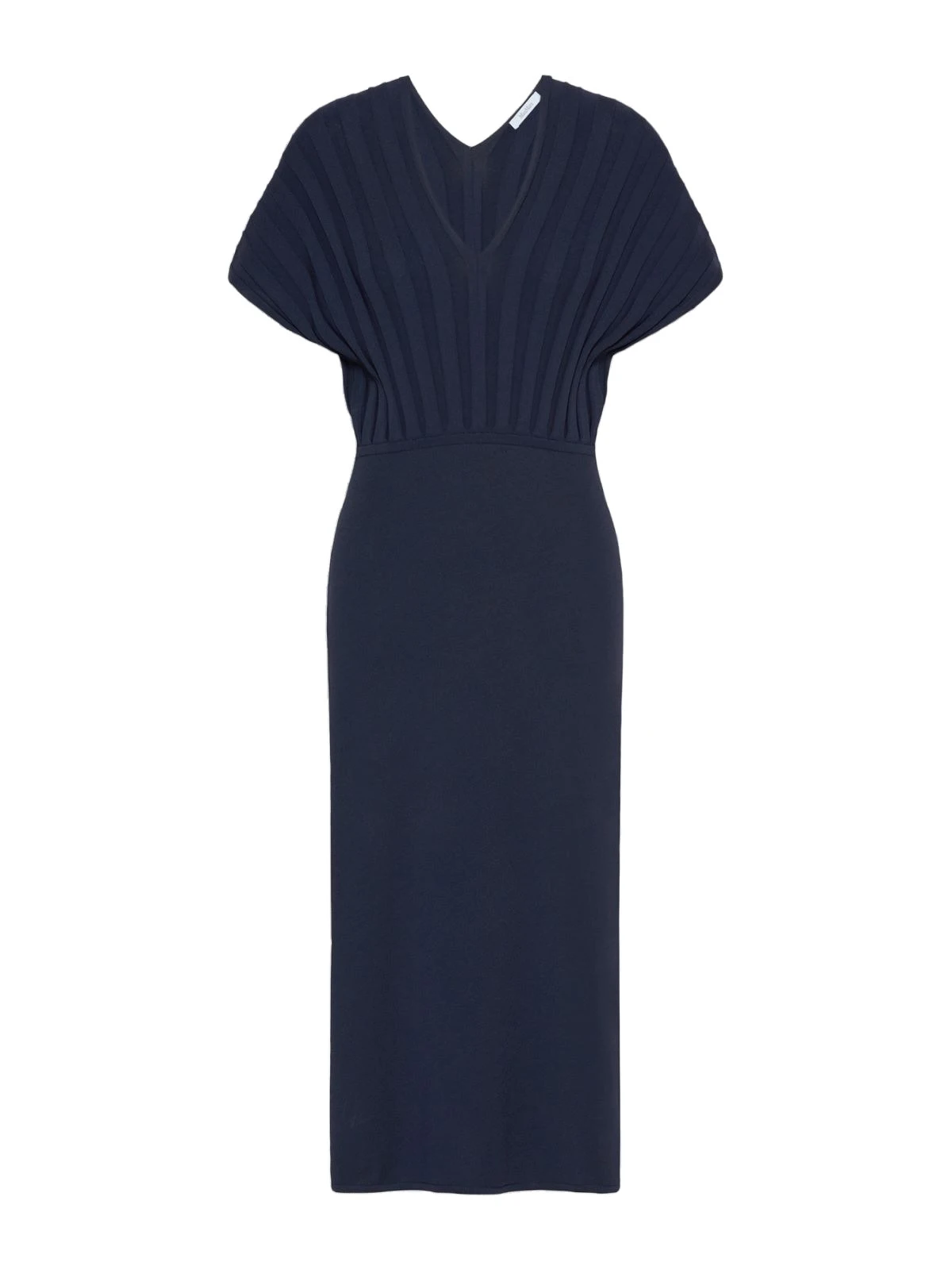 Max Mara Serio Rib-Knit Viscose Crepe Dress in Ultramarine Max Mara Serio Rib-Knit Viscose Crepe Dress in Ultramarine | Midi Dresses | Luxury Shoes