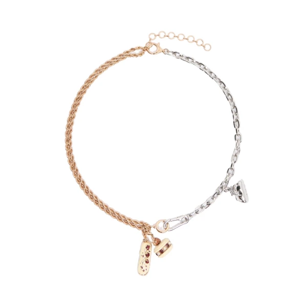 Max Mara Sfere Charm Choker Necklace in Gold | Necklace | Luxury Shoes 