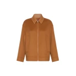 Max Mara Sfere Wool, Cashmere and Silk Zip Coat in Caramel | Wool Coat | Luxury Shoes 