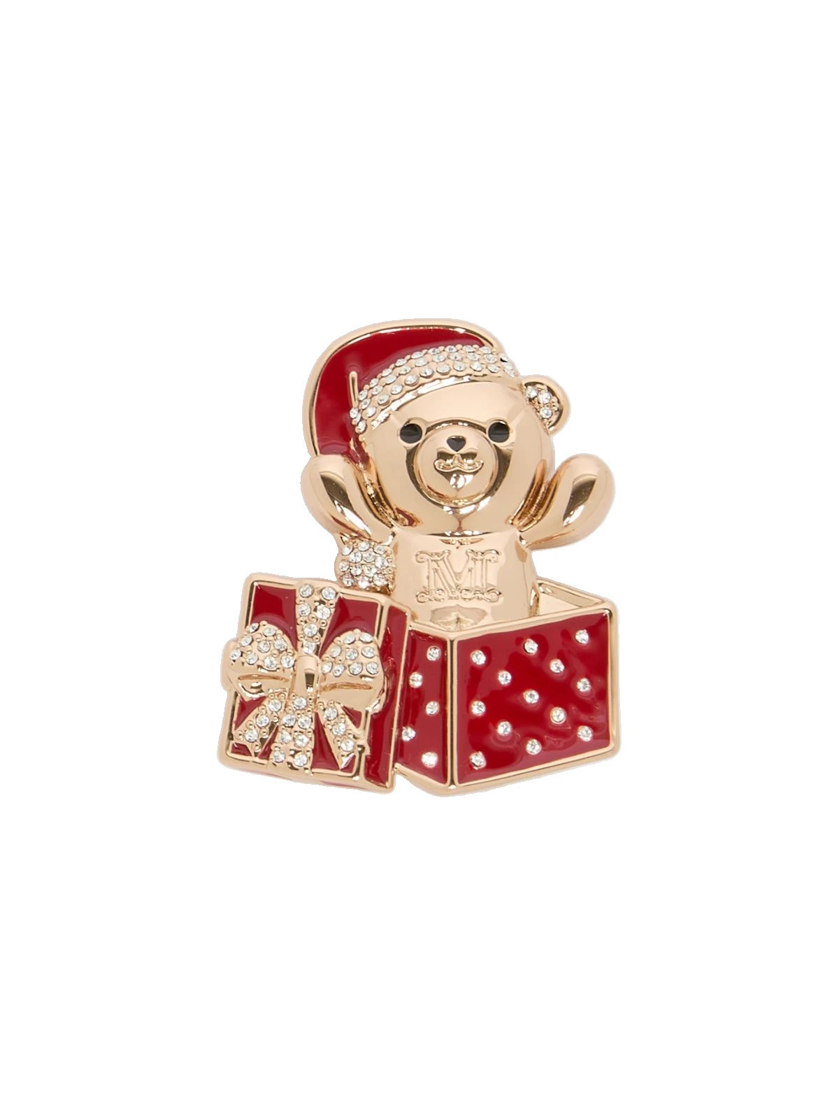 Max Mara Shiny Metal Teddy Bear Brooch in Ivory Max Mara Shiny Metal Teddy Bear Brooch in Ivory | Brooches & Pins | Luxury Shoes