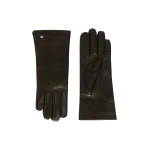 Max Mara Short Nappa Leather Gloves in Black | Gloves | Luxury Shoes 