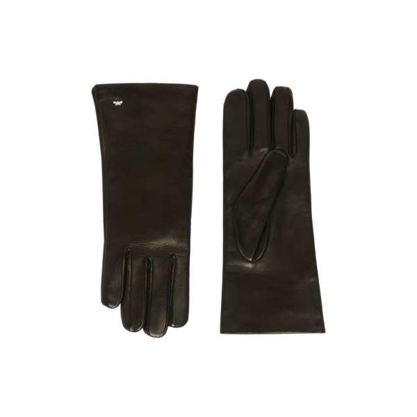 Max Mara Short Nappa Leather Gloves in Black | Gloves | Luxury Shoes 