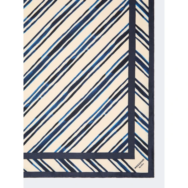 Max Mara Siam Printed Silk Twill Scarf in Ivory | Scarves | Luxury Shoes 