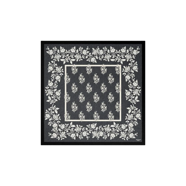 Max Mara Siam Printed Silk Twill Scarf in Midnight Blue | Scarves | Luxury Shoes 
