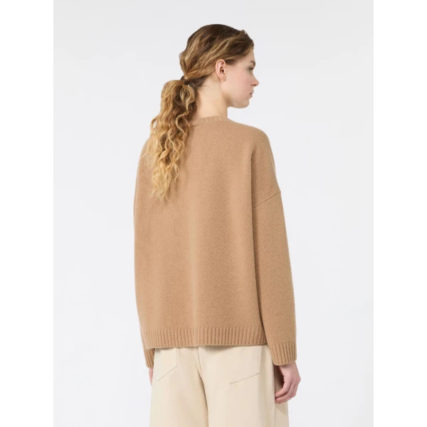Max Mara Sibari Oversized Wool Jumper in Camel | Sweaters | Luxury Shoes 