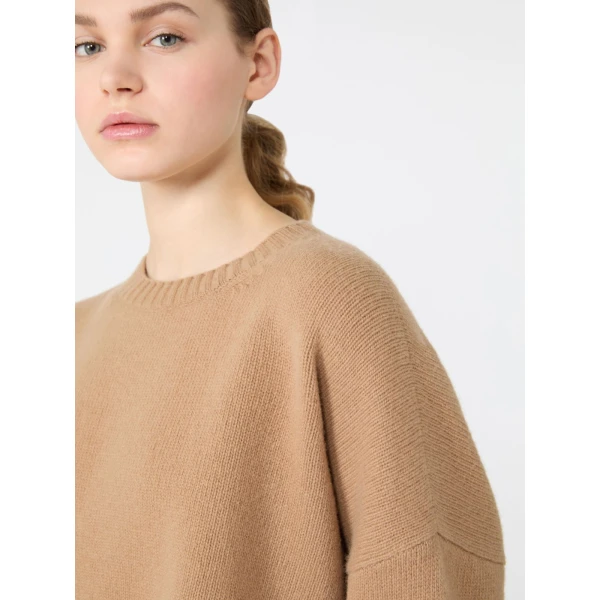Max Mara Sibari Oversized Wool Jumper in Camel | Sweaters | Luxury Shoes 