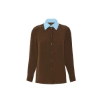 Max Mara Silk Crepe de Chine Shirt in Brown | Shirts | Luxury Shoes 