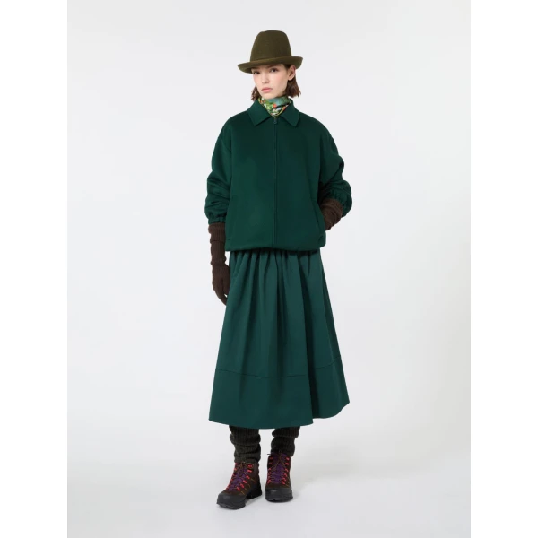 Max Mara Silk Crepe de Chine Shirt in Dark Green | Shirts | Luxury Shoes 