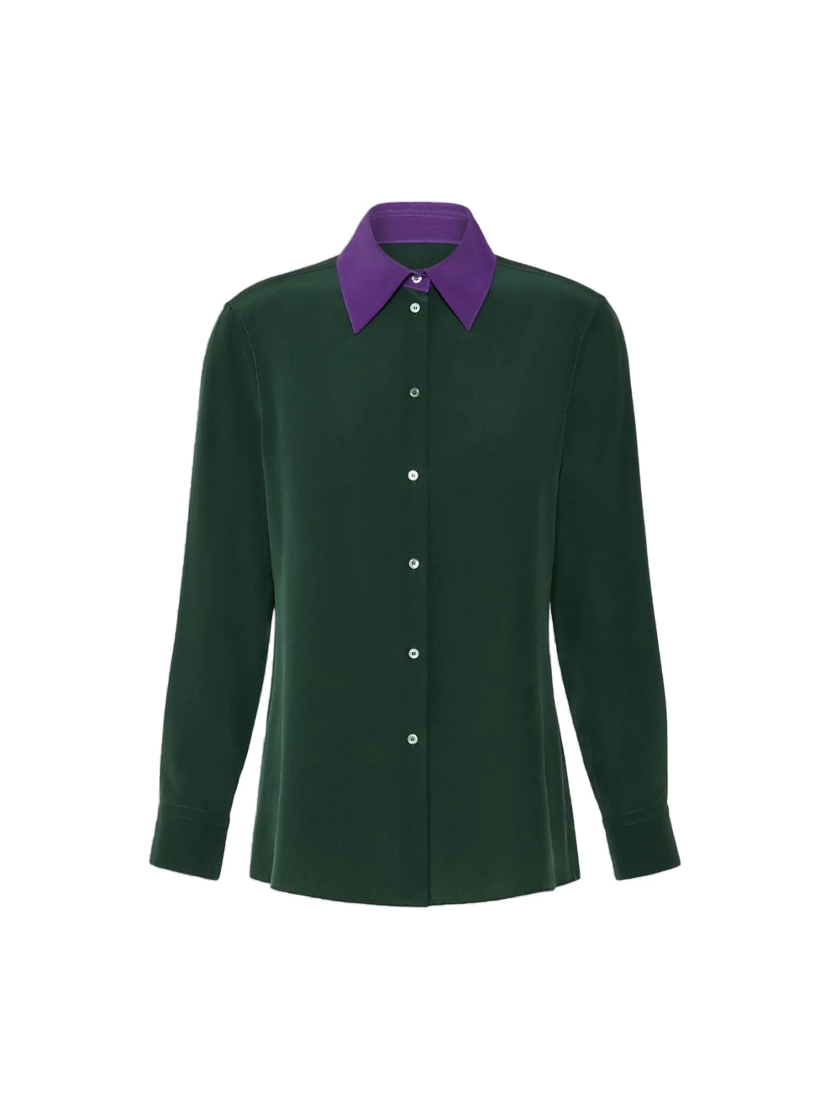 Max Mara Silk Crepe de Chine Shirt in Dark Green Max Mara Silk Crepe de Chine Shirt in Dark Green | Shirts | Luxury Shoes