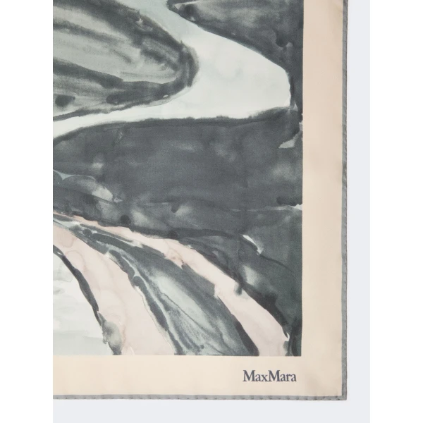 Max Mara Silk Twill Foulard in Beige | Scarves | Luxury Shoes 
