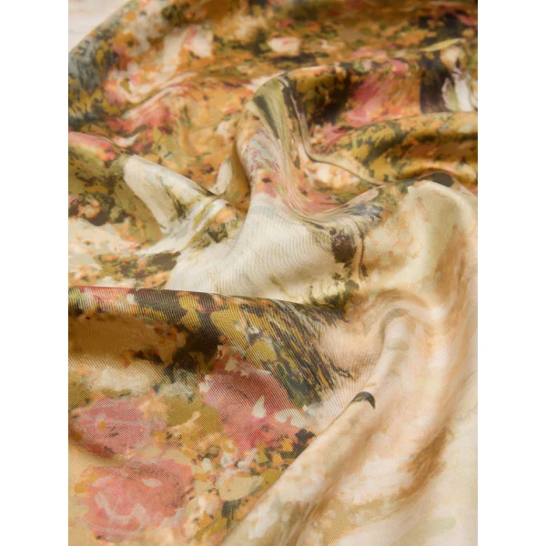 Max Mara Silk Twill Foulard in Sand | Scarves | Luxury Shoes 