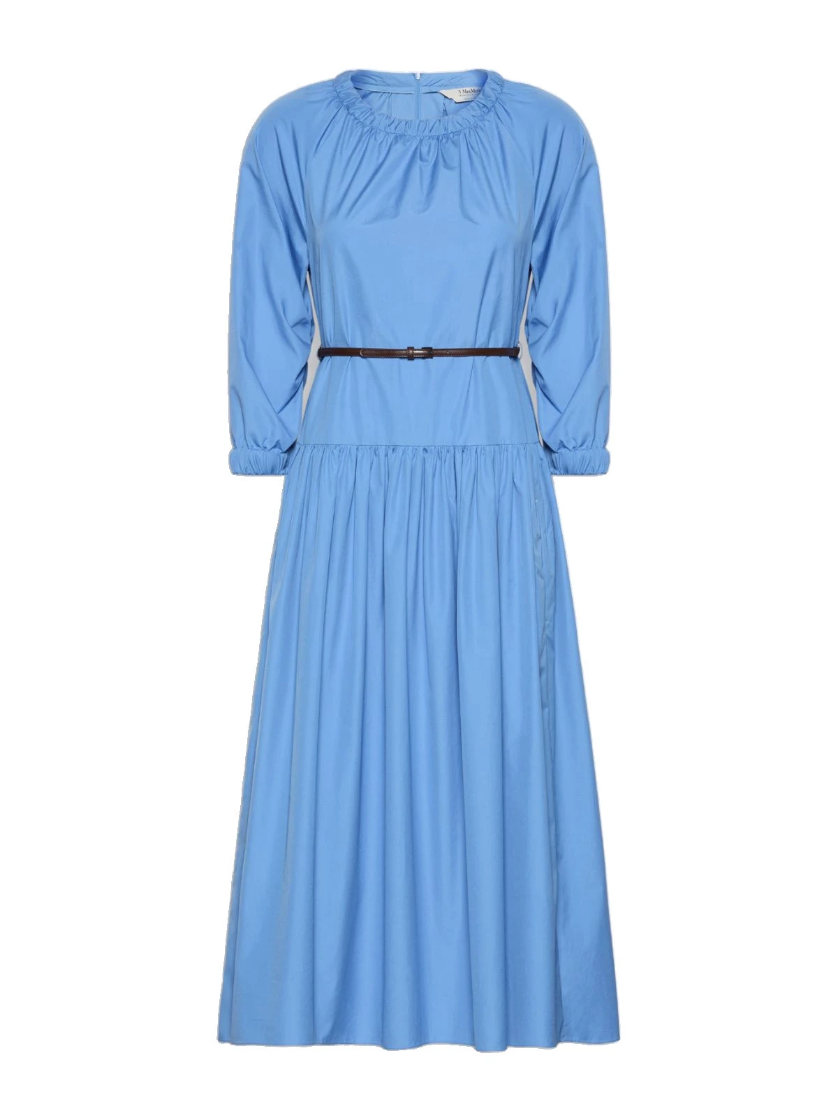 Max Mara Silvana Long Cotton Poplin Dress in Light Blue Max Mara Silvana Long Cotton Poplin Dress in Light Blue | Maxi Dresses | Luxury Shoes