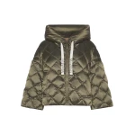 Max Mara Sisoft Cape-Style Water-Repellent Puffer in Moss Green | Jackets | Luxury Shoes 