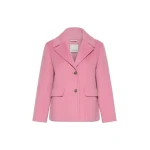 Max Mara Sissy Wool Drap Single-Breasted Jacket in Pink | Blazers | Luxury Shoes 