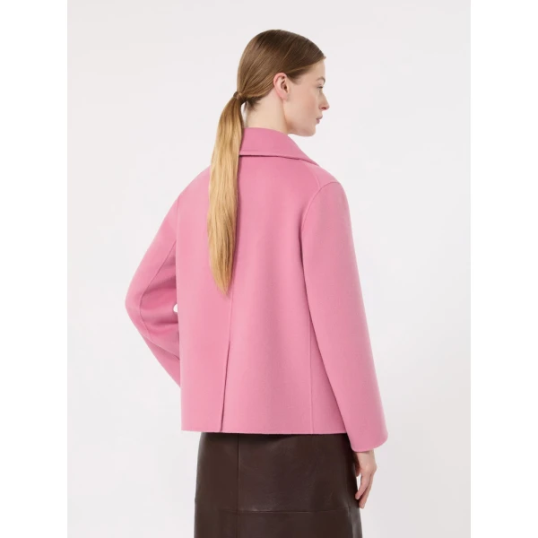 Max Mara Sissy Wool Drap Single-Breasted Jacket in Pink | Blazers | Luxury Shoes 