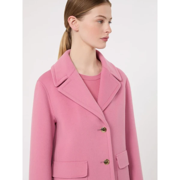 Max Mara Sissy Wool Drap Single-Breasted Jacket in Pink | Blazers | Luxury Shoes 