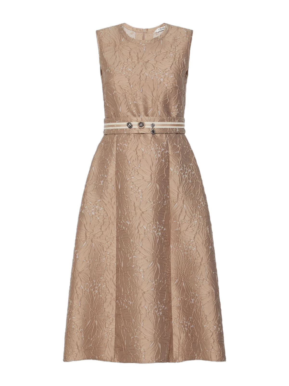 Max Mara Skipper Jacquard Midi Dress in Honey Max Mara Skipper Jacquard Midi Dress in Honey | Midi Dresses | Luxury Shoes