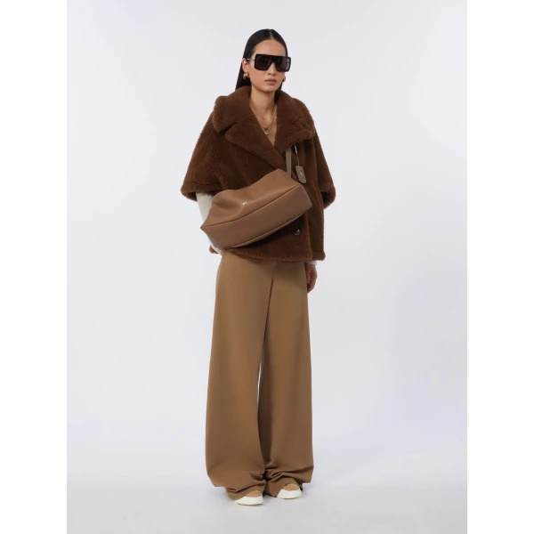 Max Mara Skipper Medium Leather Shoulder Bag in Brown | Shoulder & Crossbody Bags | Luxury Shoes 