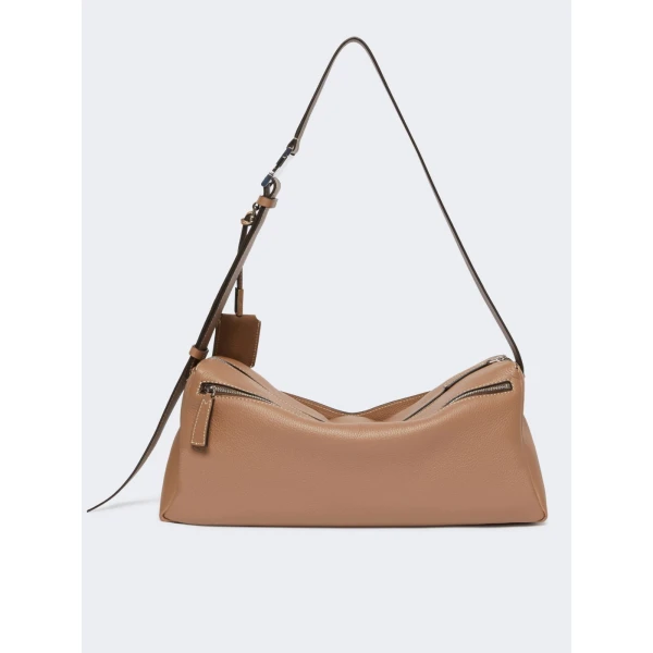 Max Mara Skipper Medium Leather Shoulder Bag in Brown | Shoulder & Crossbody Bags | Luxury Shoes 