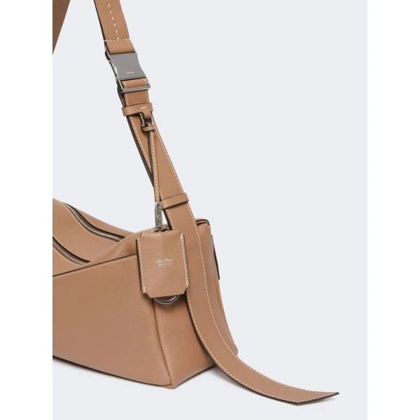 Max Mara Skipper Medium Leather Shoulder Bag in Brown | Shoulder & Crossbody Bags | Luxury Shoes 