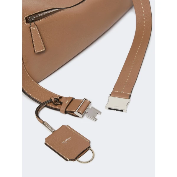 Max Mara Skipper Medium Leather Shoulder Bag in Brown | Shoulder & Crossbody Bags | Luxury Shoes 