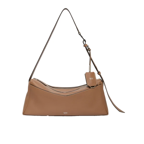 Skipper Medium Leather Shoulder Bag in Brown