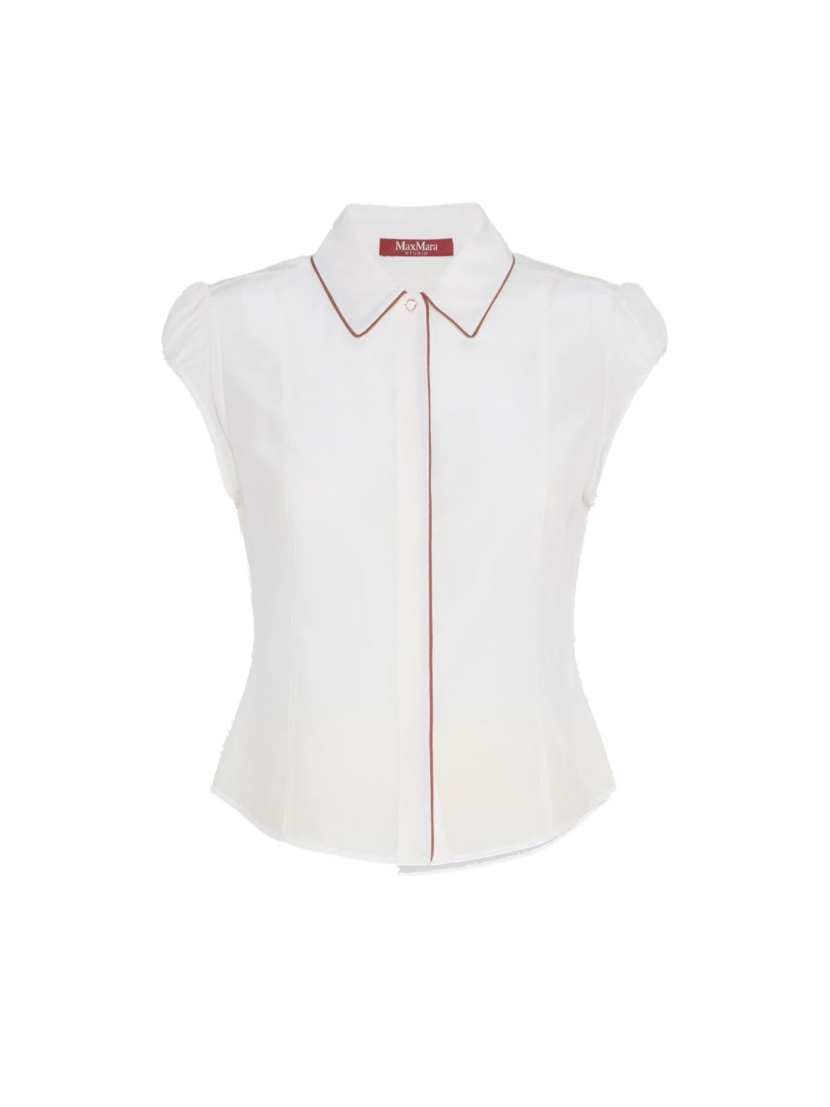 Max Mara Skipper Silk Crepe de Chine Shirt in Silk White Max Mara Skipper Silk Crepe de Chine Shirt in Silk White | Shirts | Luxury Shoes