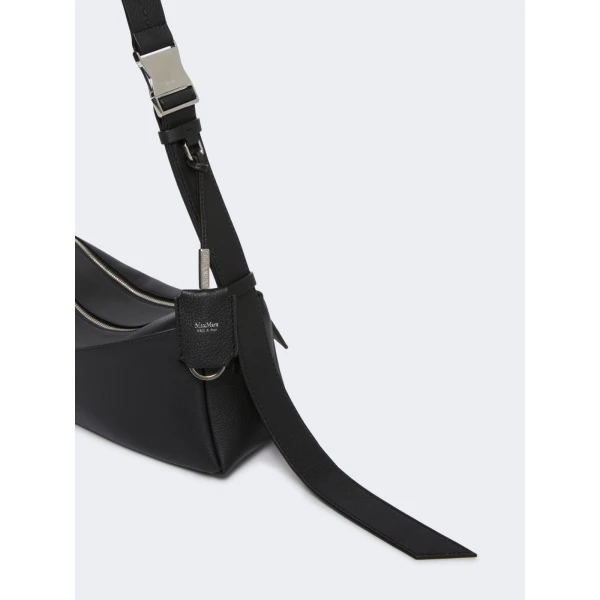 Max Mara Skippers Small Leather Shoulder Bag in Black | Shoulder & Crossbody Bags | Luxury Shoes 