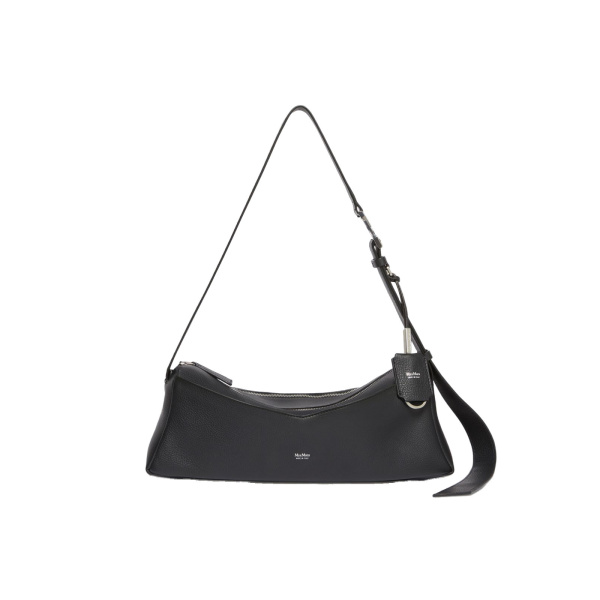 Max Mara Skippers Small Leather Shoulder Bag in Black | Women | Luxury Shoes 