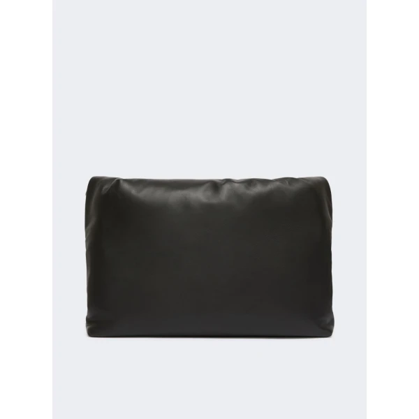 Max Mara Slalom Clutch Style Sheepskin Pasticcino Bag in Black | Clutch Bags | Luxury Shoes 
