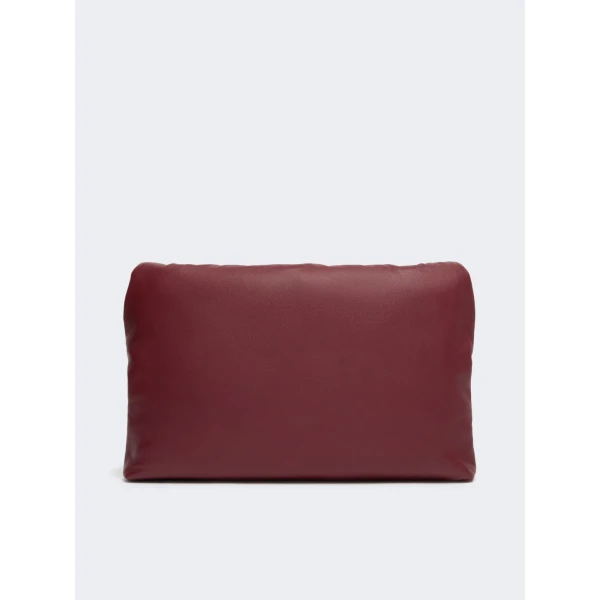 Max Mara Slalom Clutch Style Sheepskin Pasticcino Bag in Ruby | Clutch Bags | Luxury Shoes 