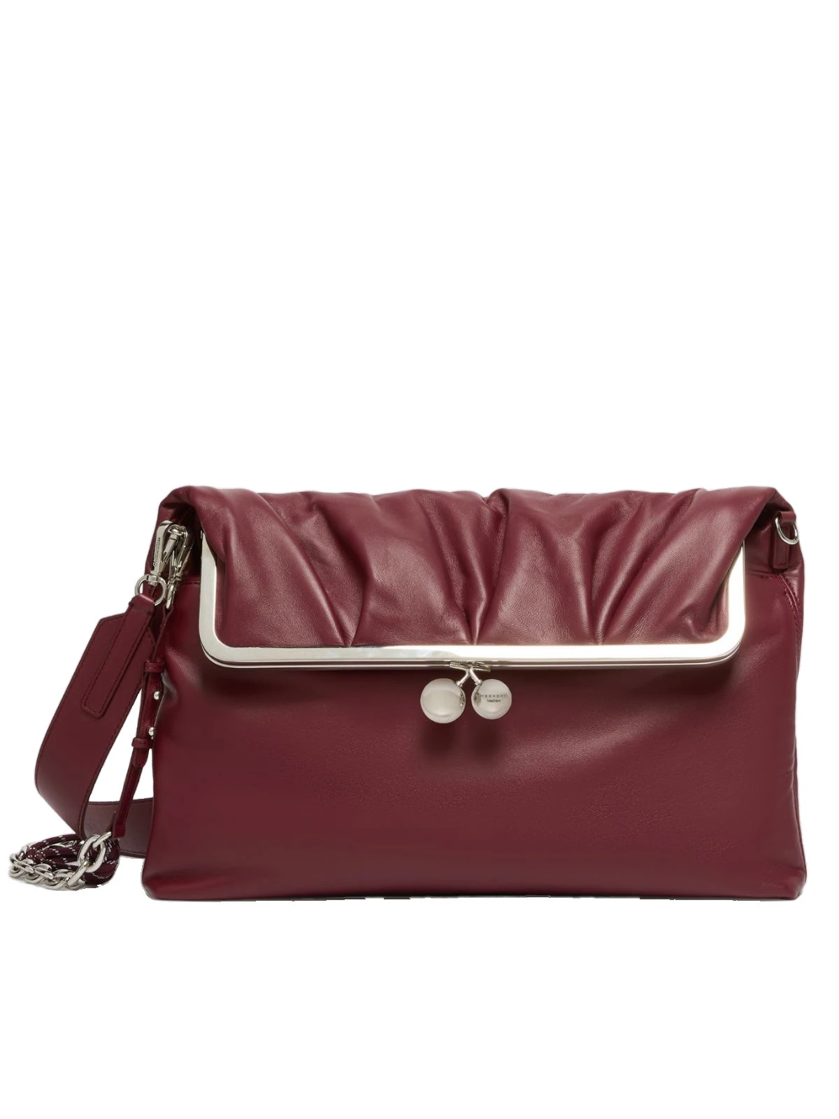 Max Mara Slalom Clutch Style Sheepskin Pasticcino Bag in Ruby Max Mara Slalom Clutch Style Sheepskin Pasticcino Bag in Ruby | Clutch Bags | Luxury Shoes