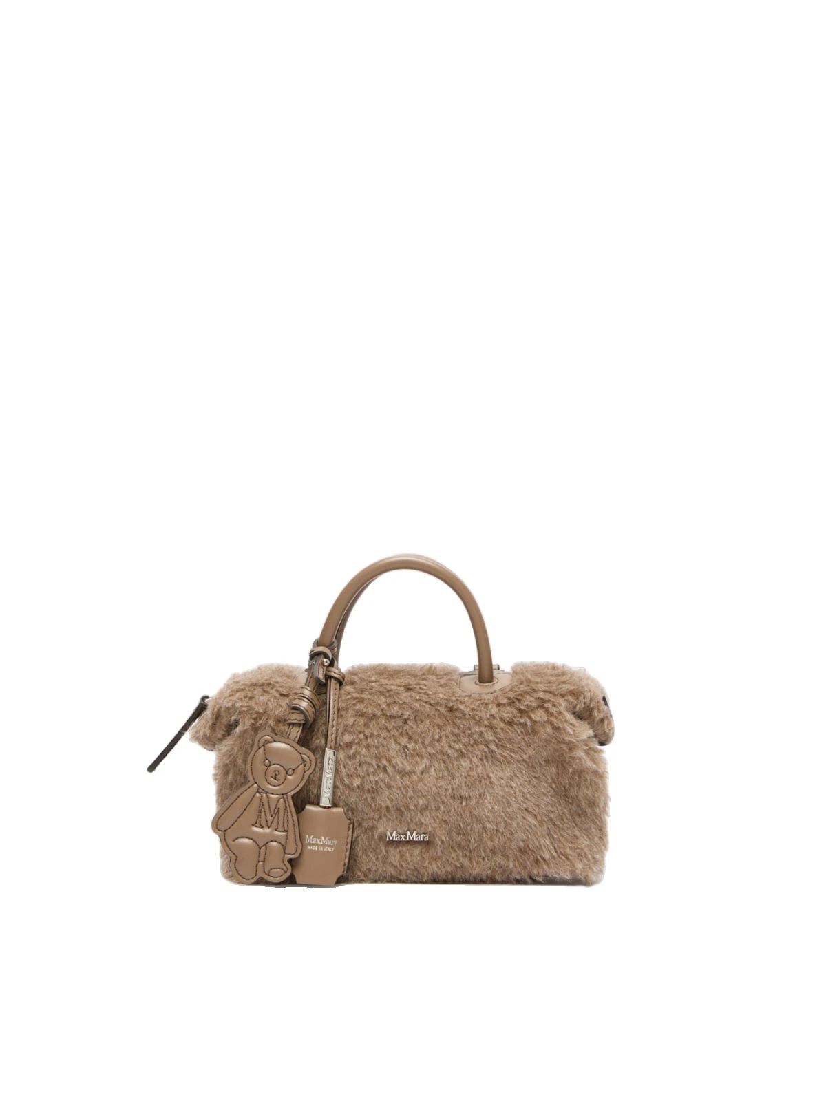 Max Mara Small Alpaca and Cashmere Teddy Boston Bag in Beige Golden Max Mara Small Alpaca and Cashmere Teddy Boston Bag in Beige Golden | Totes & Top-Handle Bags | Luxury Shoes