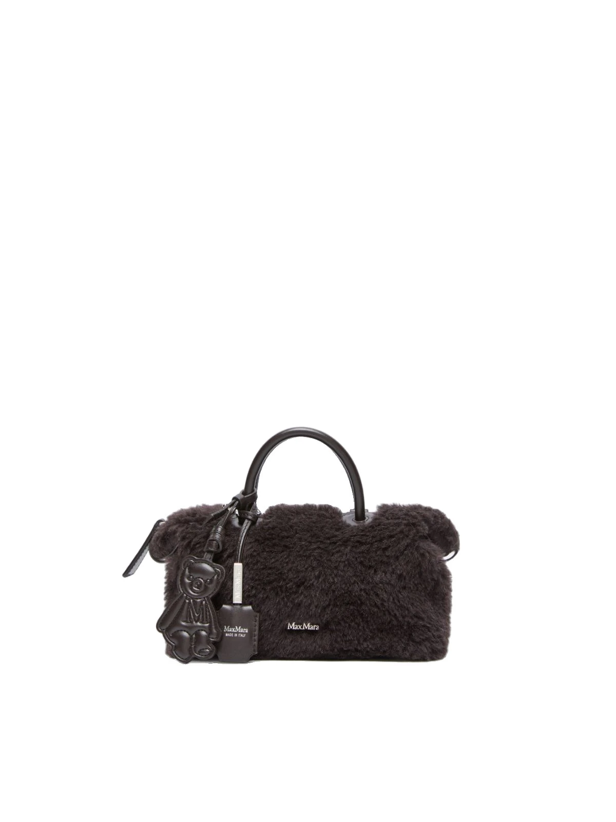 Max Mara Small Alpaca and Wool Teddy Boston Bag in Brown Max Mara Small Alpaca and Wool Teddy Boston Bag in Brown | Totes & Top-Handle Bags | Luxury Shoes