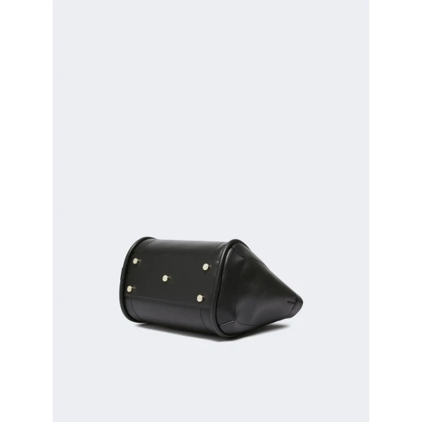 Max Mara Small Leather Marine Bag in Black | Totes & Top-Handle Bags | Luxury Shoes 