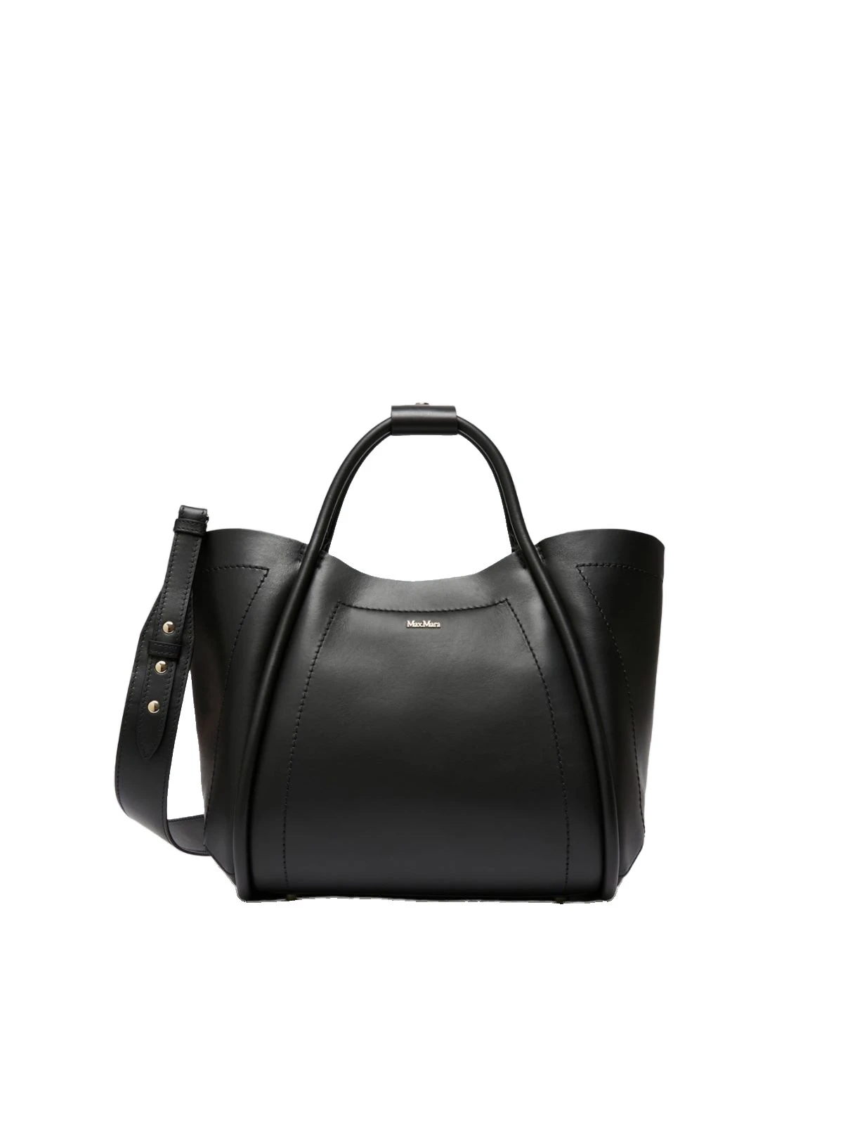 Max Mara Small Leather Marine Bag in Black Max Mara Small Leather Marine Bag in Black | Women | Luxury Shoes