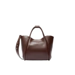 Max Mara Small Leather Marine Bag in Brown | Totes & Top-Handle Bags | Luxury Shoes 