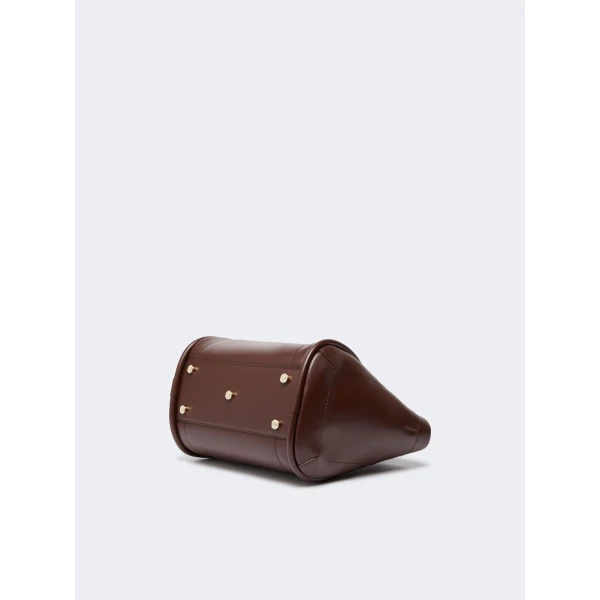 Max Mara Small Leather Marine Bag in Brown | Totes & Top-Handle Bags | Luxury Shoes 