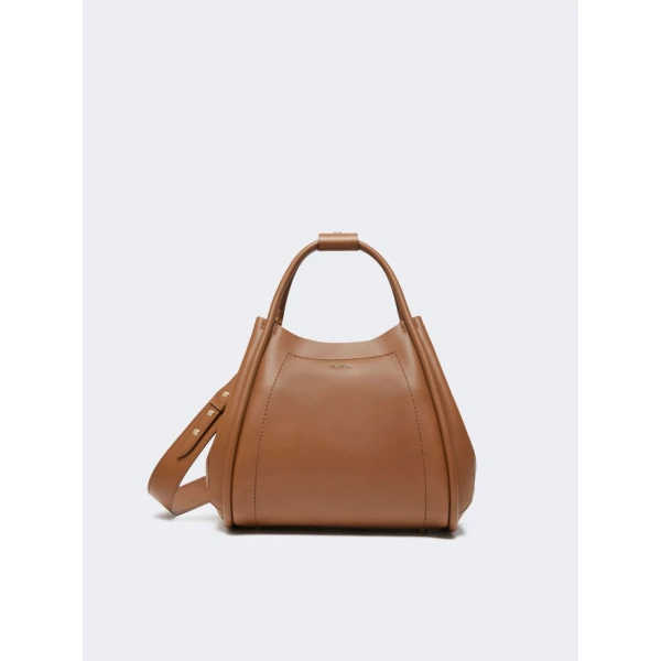 Max Mara Small Leather Marine Bag in Brown Bronze | Totes & Top-Handle Bags | Luxury Shoes 