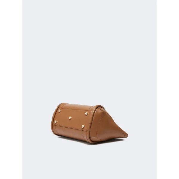 Max Mara Small Leather Marine Bag in Brown Bronze | Totes & Top-Handle Bags | Luxury Shoes 
