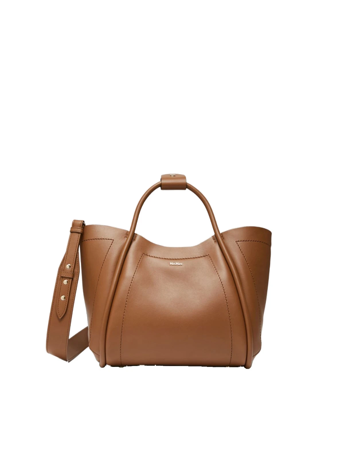 Max Mara Small Leather Marine Bag in Brown Bronze Max Mara Small Leather Marine Bag in Brown Bronze | Totes & Top-Handle Bags | Luxury Shoes