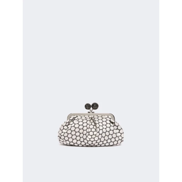 Max Mara Small Pasticcino Bag in Jacquard, Black | Clutch Bags | Luxury Shoes 