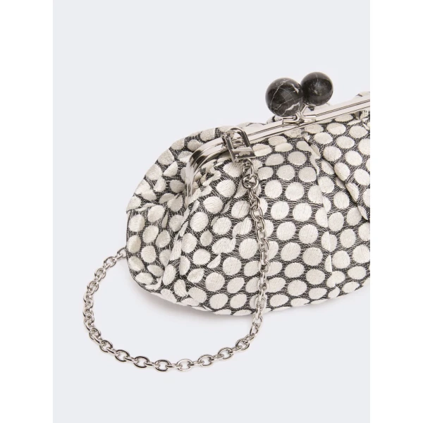 Max Mara Small Pasticcino Bag in Jacquard, Black | Clutch Bags | Luxury Shoes 