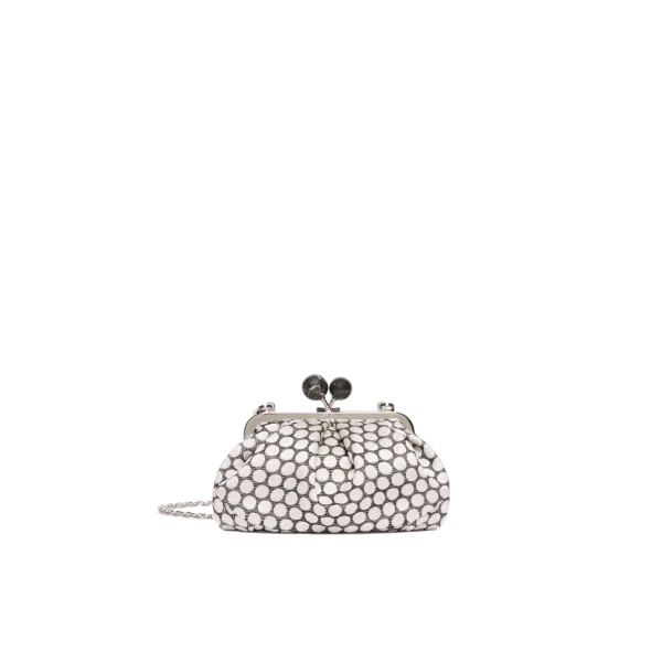 Max Mara Small Pasticcino Bag in Jacquard, Black | Clutch Bags | Luxury Shoes 