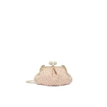 Max Mara Small Pasticcino Bag in Jacquard, Pink | Clutch Bags | Luxury Shoes 