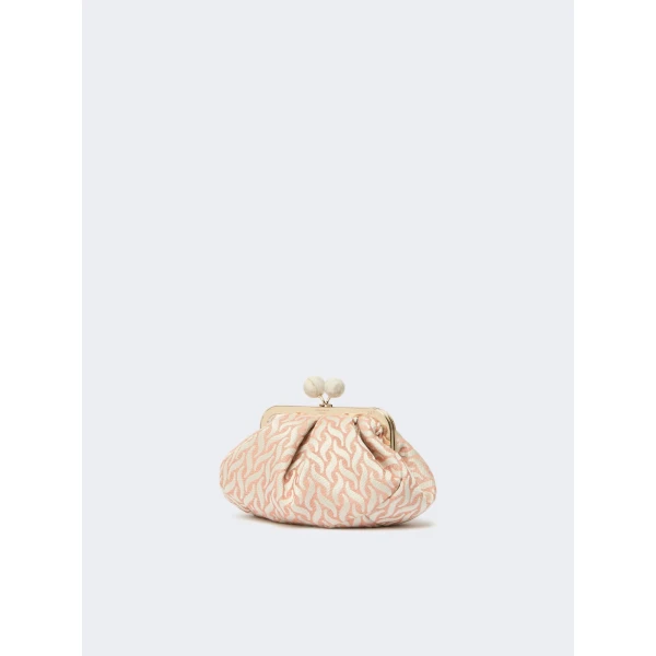Max Mara Small Pasticcino Bag in Jacquard, Pink | Clutch Bags | Luxury Shoes 