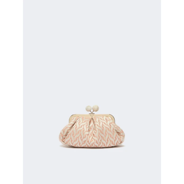 Max Mara Small Pasticcino Bag in Jacquard, Pink | Clutch Bags | Luxury Shoes 