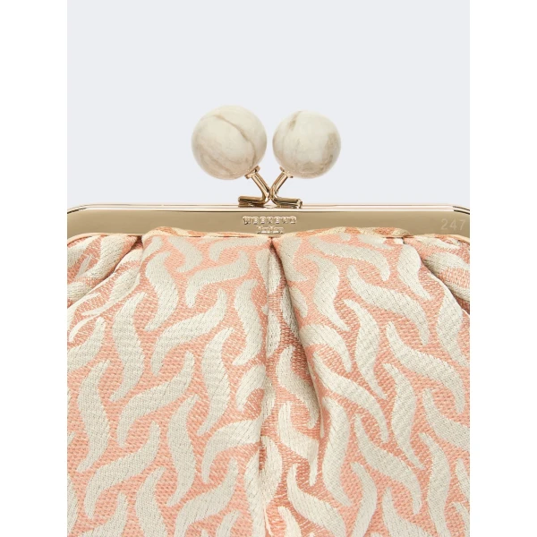 Max Mara Small Pasticcino Bag in Jacquard, Pink | Clutch Bags | Luxury Shoes 