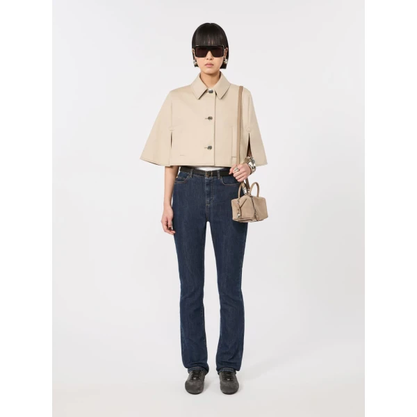 Max Mara Small Split Leather Boston Bag in Mud | Totes & Top-Handle Bags | Luxury Shoes 